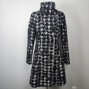 Desigual Winter Coat Black White Hounds Tooth Size 38 Fits Size Small Corporate